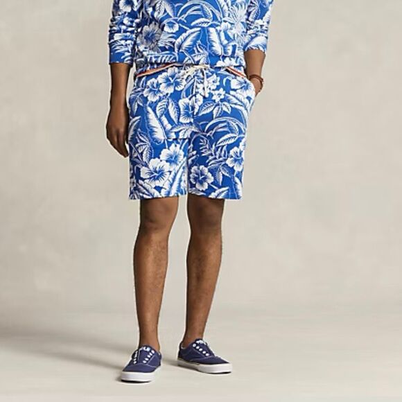 NWT Polo Ralph Lauren Men Tropical Floral Spa Terry Short Size S - Picture 2 of 11